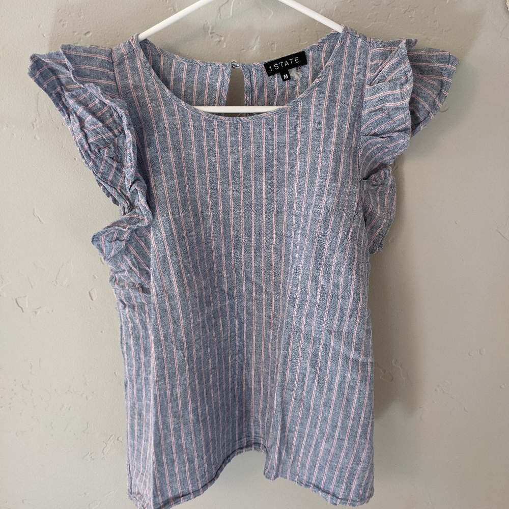 1. State Kassady Flutter Sleeve Top